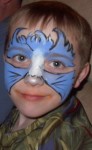 Blue Fire Mask Face Painting
