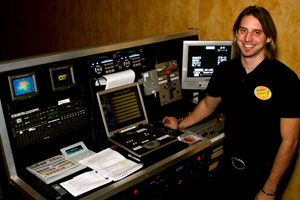 Our technician, Cory Collinson at "Mission Control".