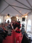 Helene as "Joan" doing standup at Longwood