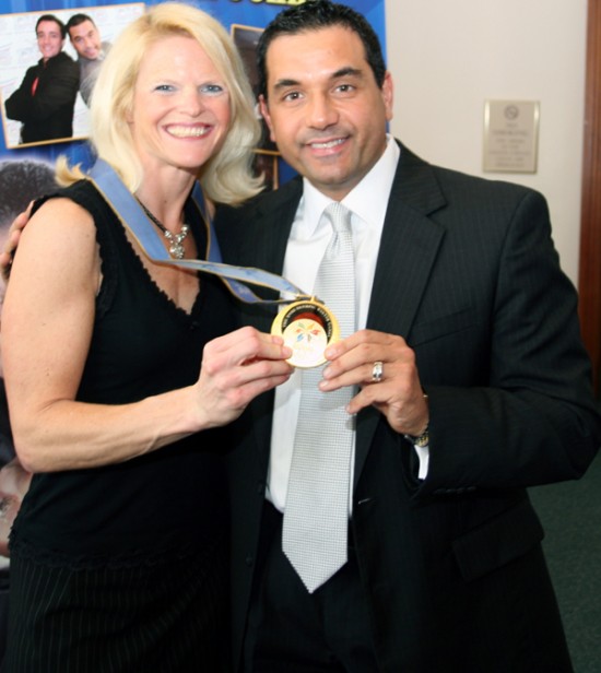 John & Gold Medalist, Nikki Stone