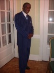Johnny in Blue pinstripped