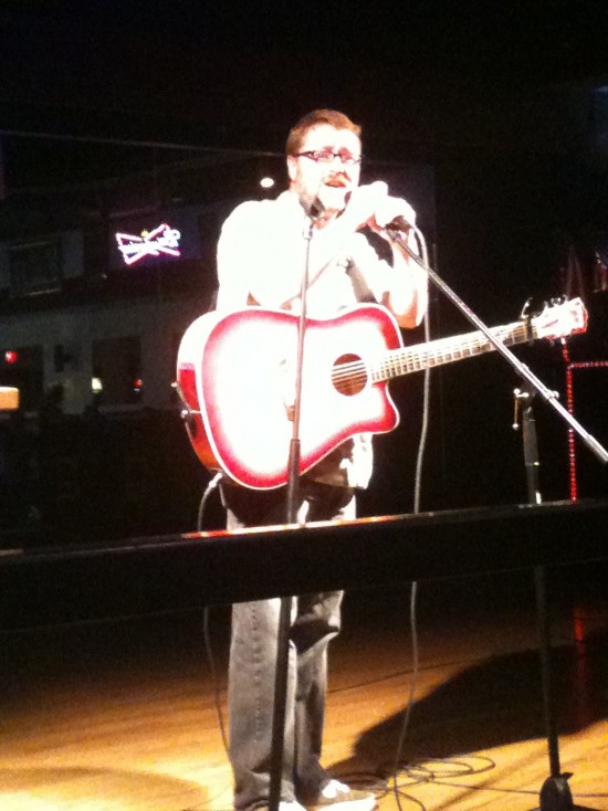 On stage