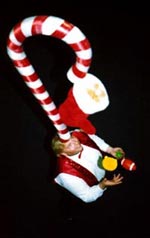 Juggler Bob stuffing his stocking