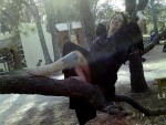 Karen Lounging in Tree