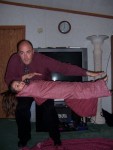 Alan floating Keyara French 3 Feet in the air!!!