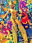 gold lady stilts