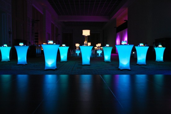 Cocktail Table Linen & Lighting