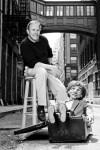 Kenny & Leroy on stool (black and white) Kenny & Leroy on stool (black and white)