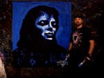 D. Westry with a Speed painting of Michael Jackson