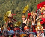 Balinese Vaudeville stilters with Gamelan X Balinese Vaudeville stilters with Gamelan X