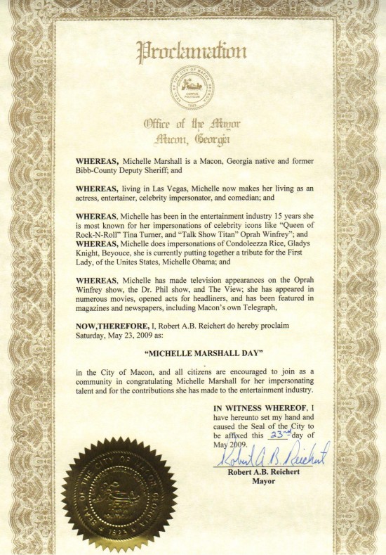 Proclamation Day Award