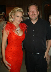 David with Bridget at the Playboy Mansion
