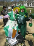 Nica green Elf at St. Patrick's Parade in D.C.