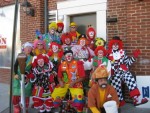 Nica and clown friends
