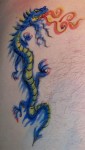 Flaming Blue Dragon Temp Tattoo Flaming Blue Dragon Temp Tattoo