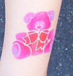Pink Teddy Bear Temporary Airbrush Tattoo Pink Teddy Bear Temporary Airbrush Tattoo