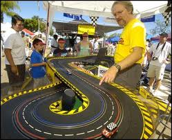 Outdoor slot car event.
