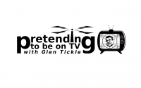 Pretending to be on TV with Glen Tickle