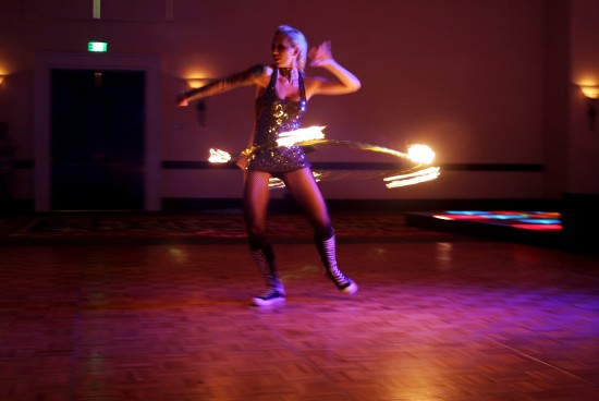 Fire hooping