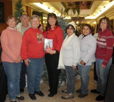 Cecilia with book signing friends