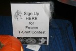 Frozen t-shirt contest