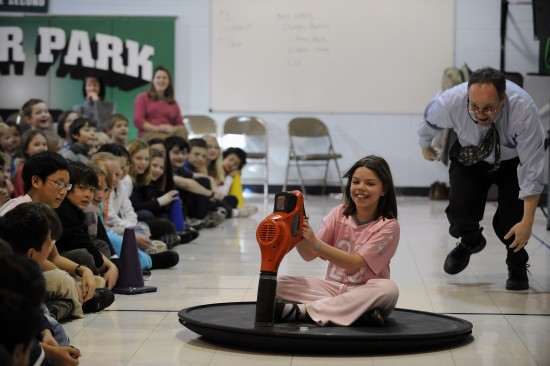 Steve Belliveau at a School