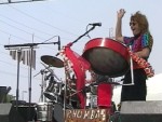 Tricia, our lovely steel drum player from Tampa, Florida at the Lake Erie Port Fest.