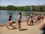 A limbo contest with the kids at Clay's Park Resort.
