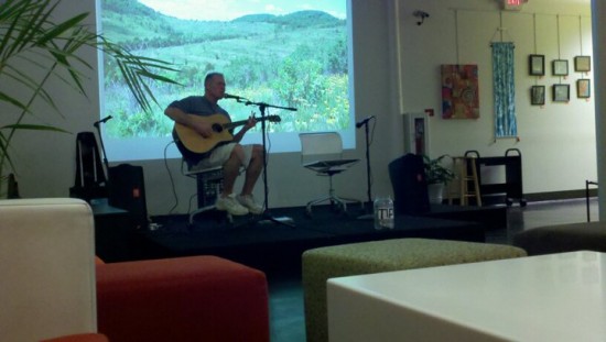 Neil at Art Walk night at Springfield Park Central Square Library