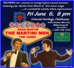 DEAN MARTIN & TOM JONES AT COLONIAL HERITAGE DEAN MARTIN & TOM JONES AT COLONIAL HERITAGE