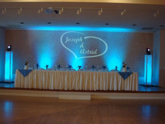 Gobo with Bride & Groom