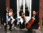 Beautiful outdoor wedding with a string trio from Yoon's Musicians