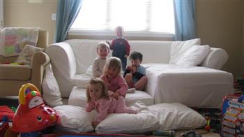 Cash, Sam, Mason, Raina and Isa having a blast!