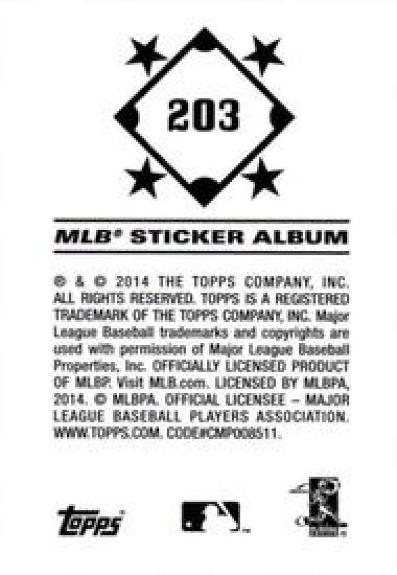 Pick Your Cards 2014 Topps MLB Baseball Sticker Collection (#201-315) - Picture 7 of 231