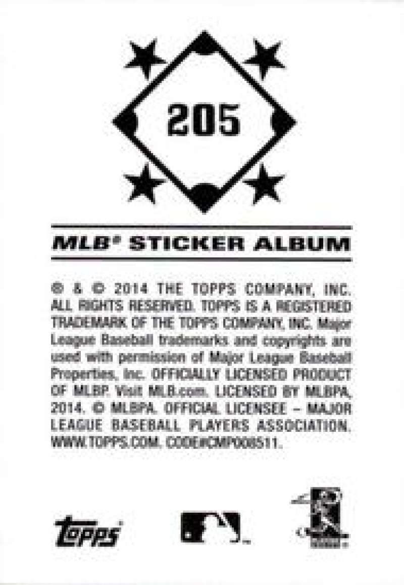 Pick Your Cards 2014 Topps MLB Baseball Sticker Collection (#201-315) - Picture 11 of 231