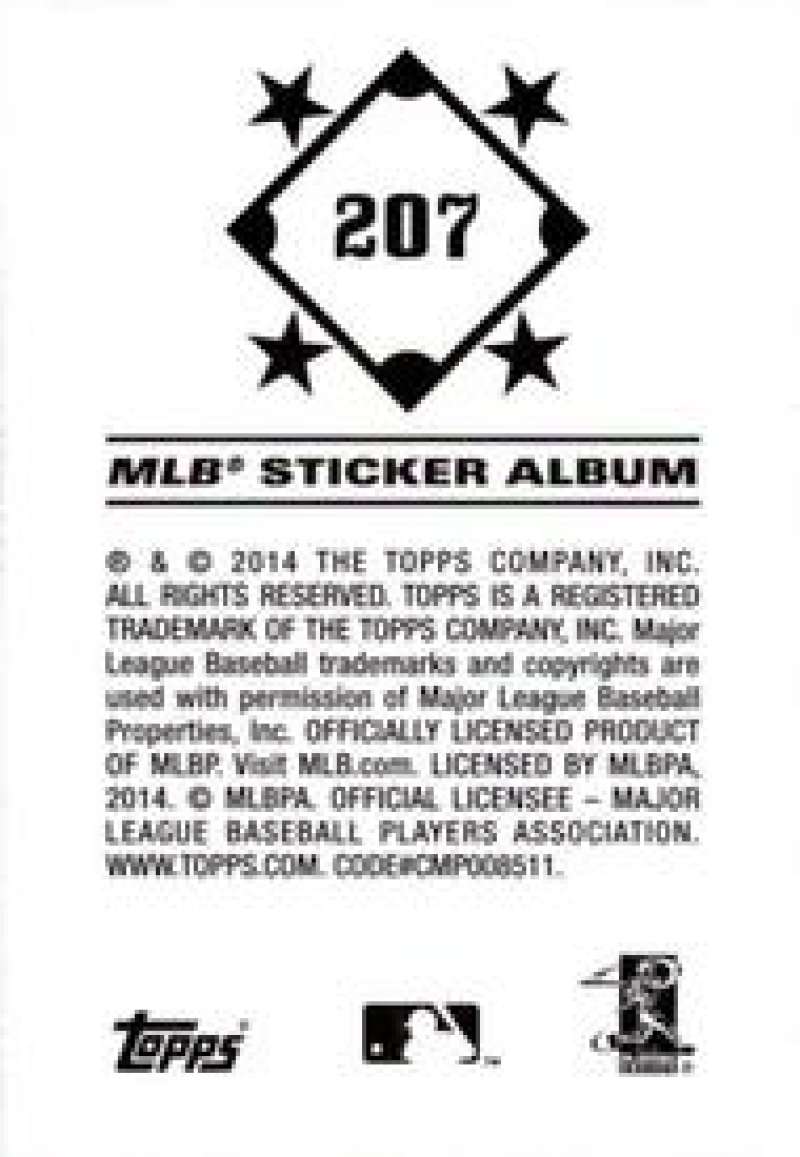 Pick Your Cards 2014 Topps MLB Baseball Sticker Collection (#201-315) - Picture 15 of 231