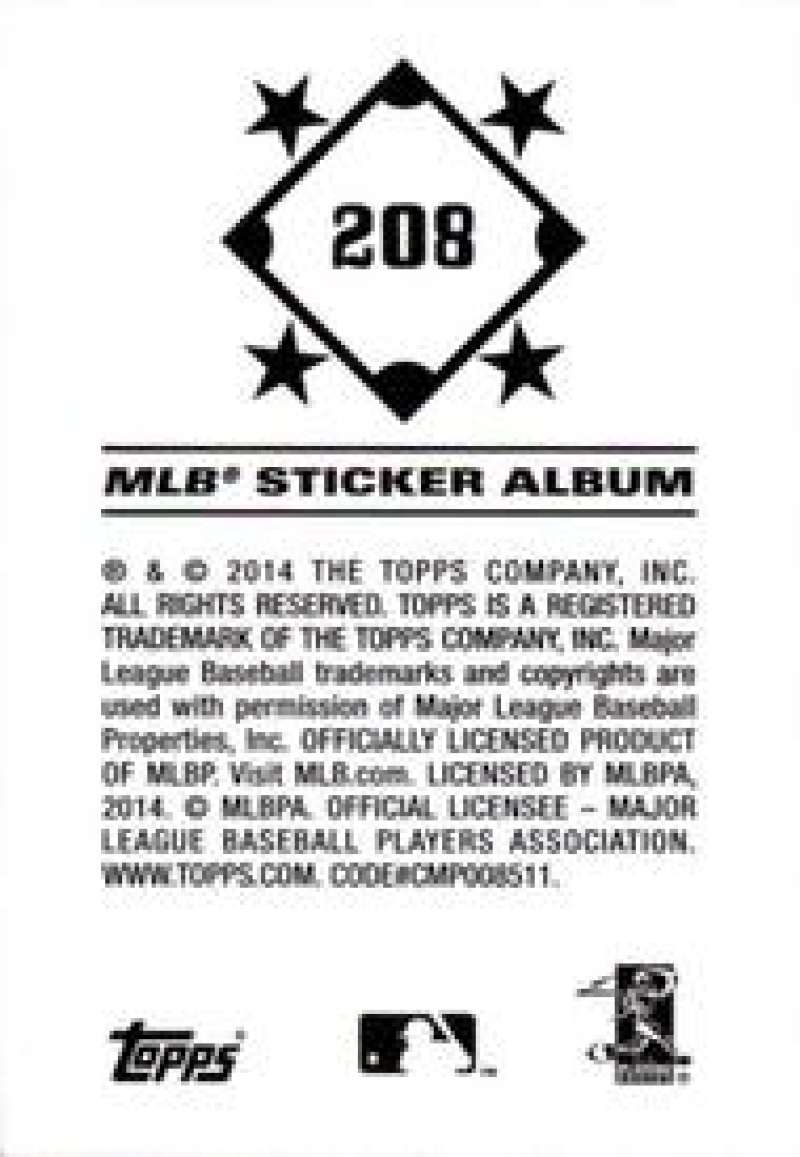 Pick Your Cards 2014 Topps MLB Baseball Sticker Collection (#201-315) - Picture 17 of 231