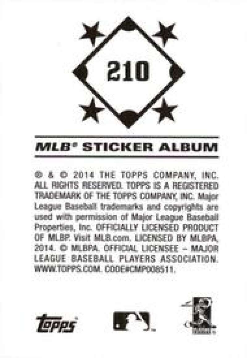 Pick Your Cards 2014 Topps MLB Baseball Sticker Collection (#201-315) - Picture 21 of 231