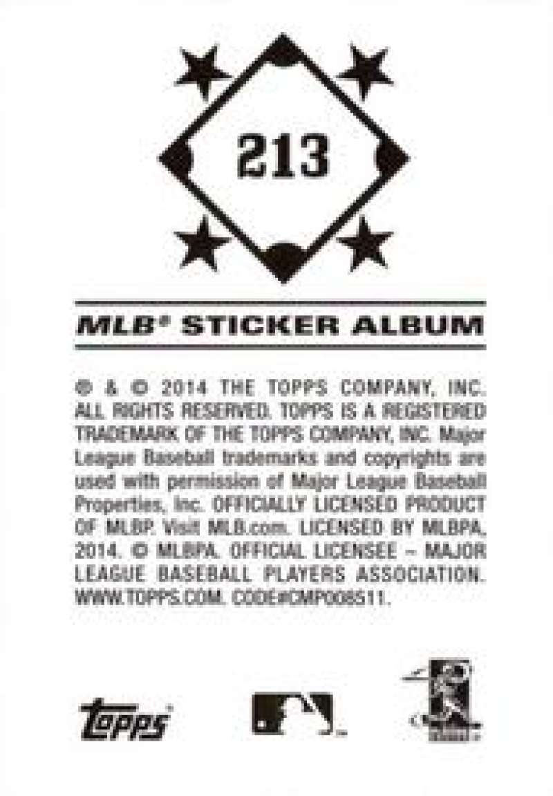 Pick Your Cards 2014 Topps MLB Baseball Sticker Collection (#201-315) - Picture 27 of 231
