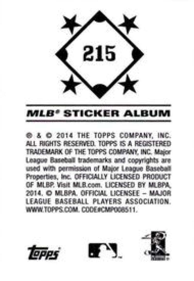 Pick Your Cards 2014 Topps MLB Baseball Sticker Collection (#201-315) - Picture 31 of 231