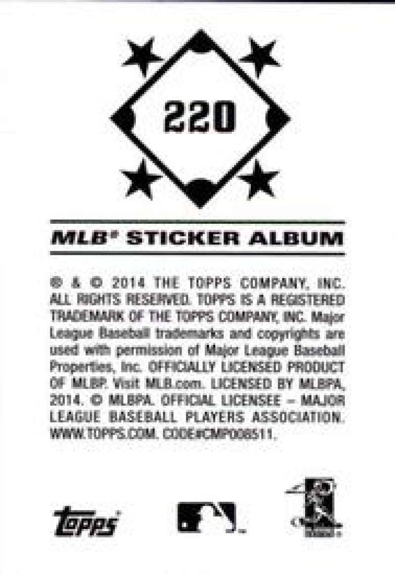 Pick Your Cards 2014 Topps MLB Baseball Sticker Collection (#201-315) - Picture 41 of 231