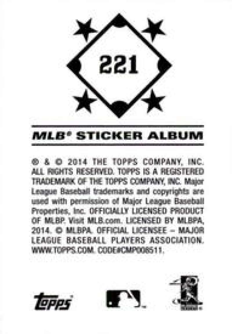 Pick Your Cards 2014 Topps MLB Baseball Sticker Collection (#201-315) - Picture 43 of 231