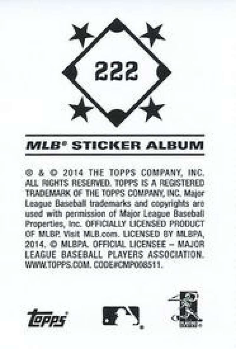 Pick Your Cards 2014 Topps MLB Baseball Sticker Collection (#201-315) - Picture 45 of 231