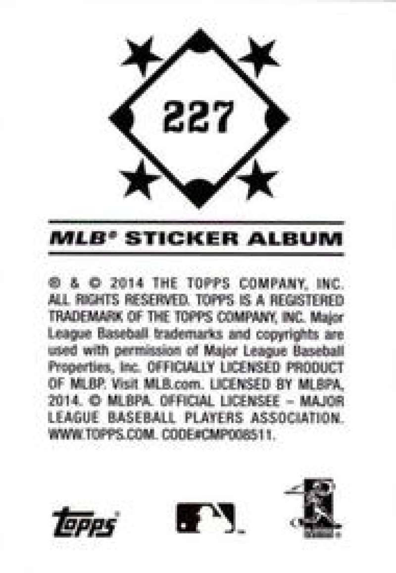Pick Your Cards 2014 Topps MLB Baseball Sticker Collection (#201-315) - Picture 55 of 231