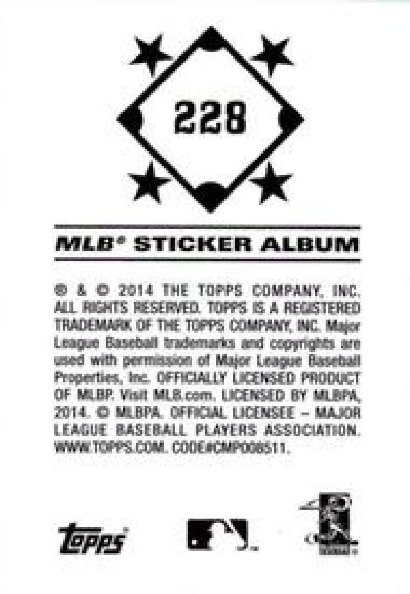 Pick Your Cards 2014 Topps MLB Baseball Sticker Collection (#201-315) - Picture 57 of 231