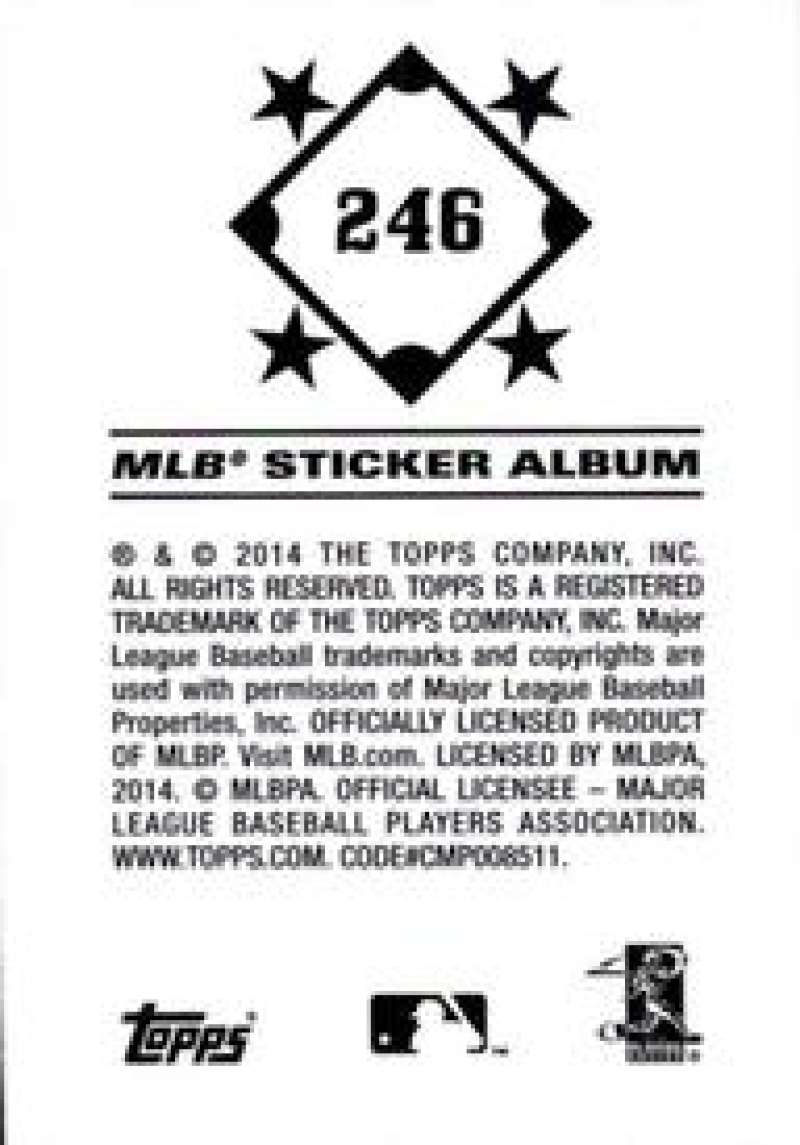 Pick Your Cards 2014 Topps MLB Baseball Sticker Collection (#201-315) - Picture 93 of 231