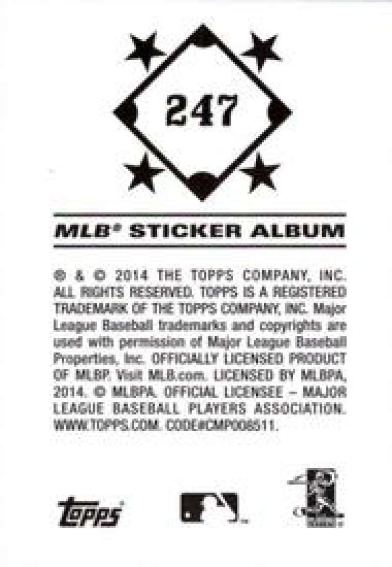 Pick Your Cards 2014 Topps MLB Baseball Sticker Collection (#201-315) - Picture 95 of 231