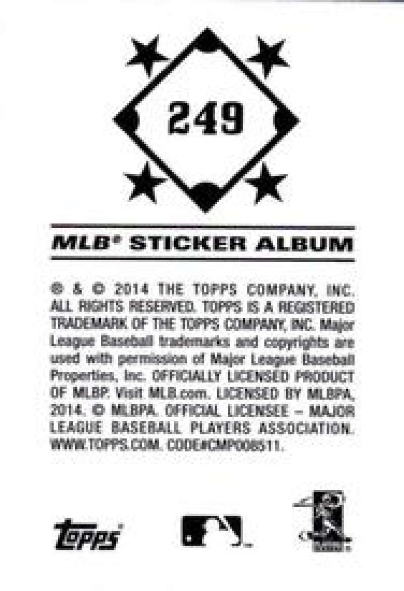Pick Your Cards 2014 Topps MLB Baseball Sticker Collection (#201-315) - Picture 99 of 231