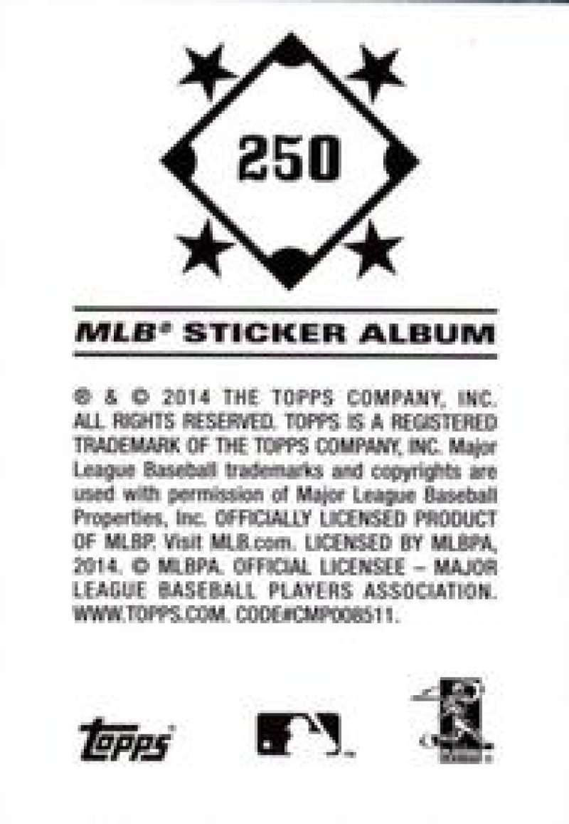 Pick Your Cards 2014 Topps MLB Baseball Sticker Collection (#201-315) - Picture 101 of 231
