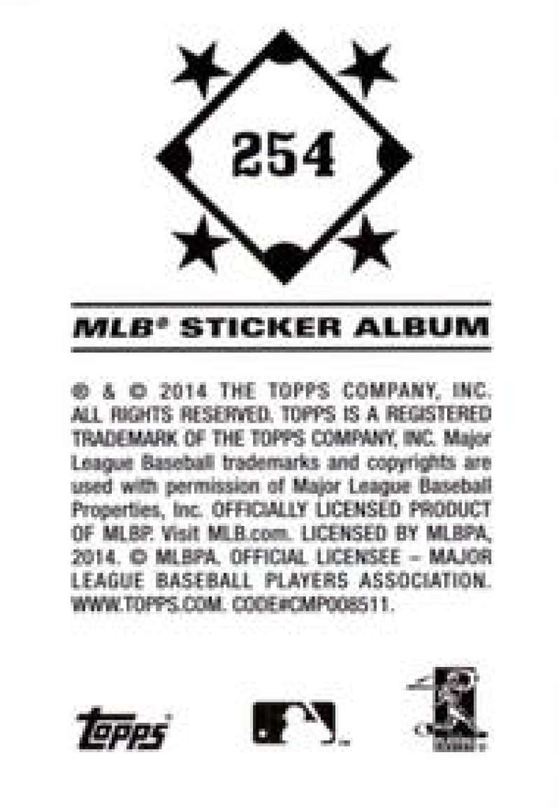 Pick Your Cards 2014 Topps MLB Baseball Sticker Collection (#201-315) - Picture 109 of 231